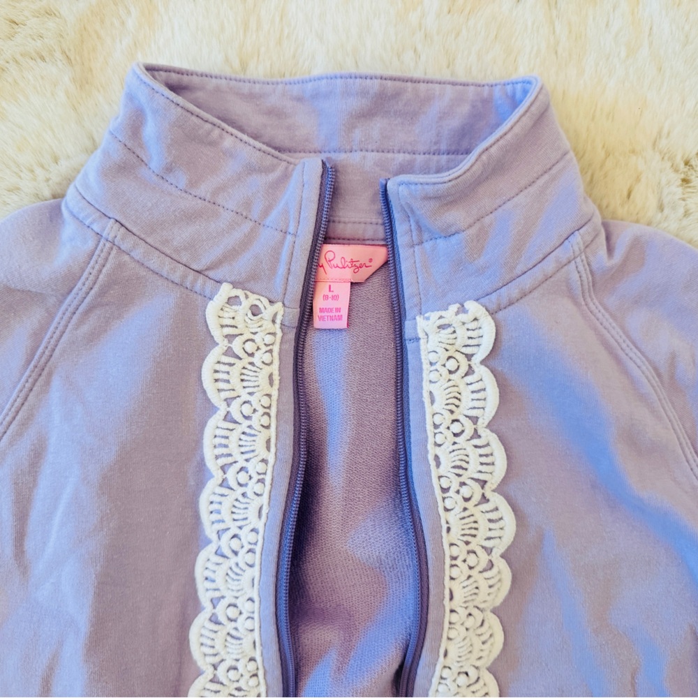 Purple Kids Leona Jacket with Lace Trim - Picture 5 of 6